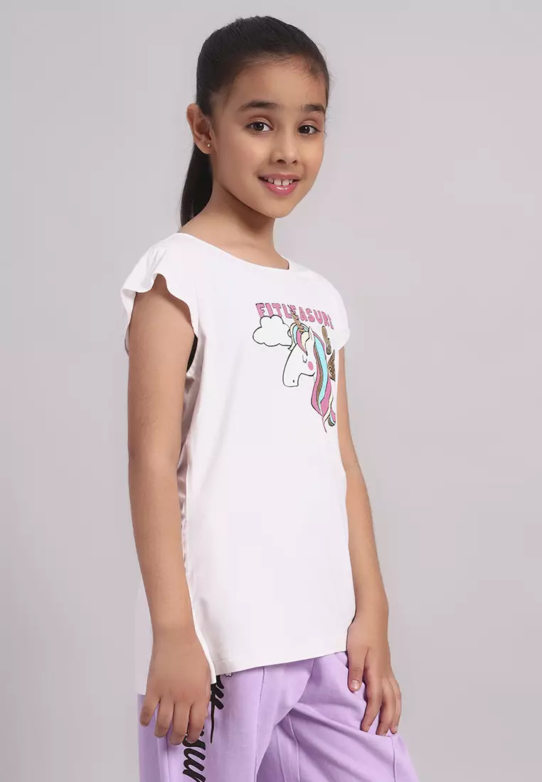 Kaos Lengan Ruffle Anak Perempuan TwinkleTails