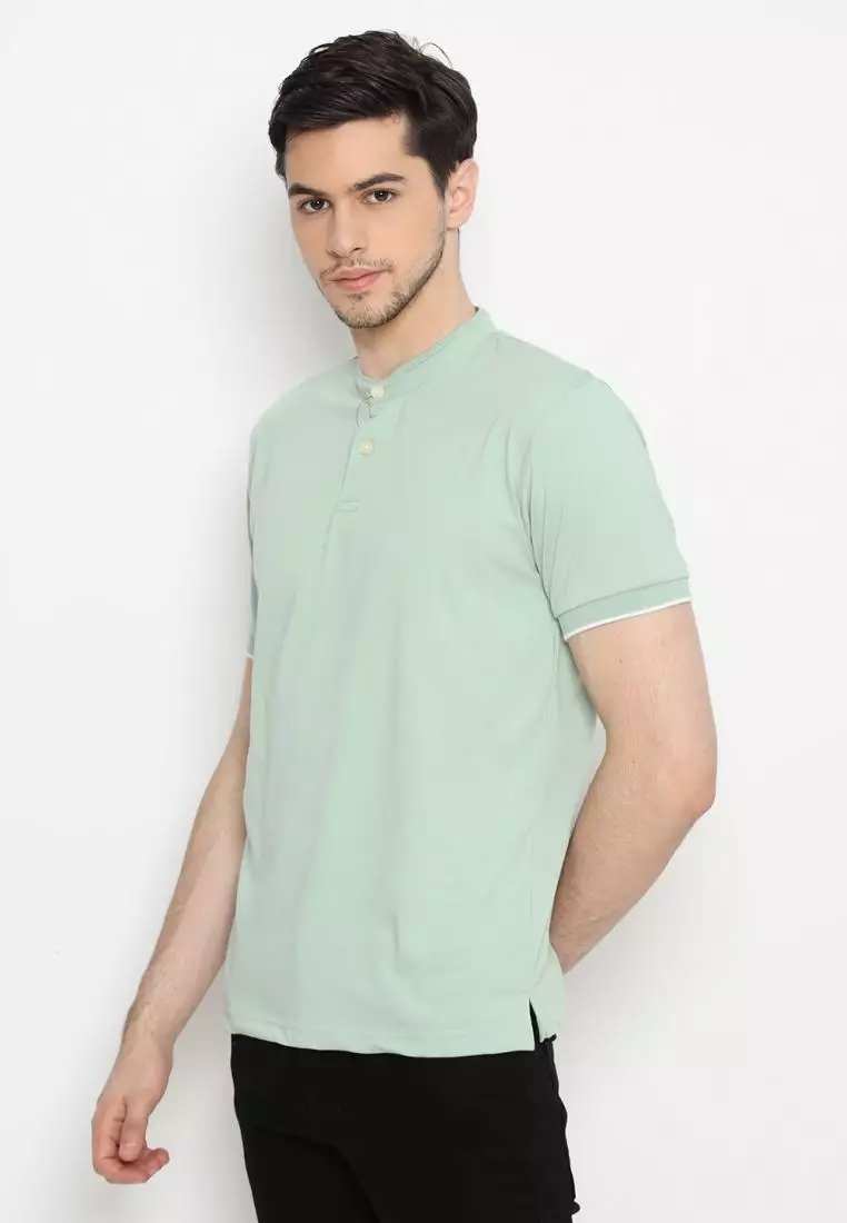 Matsuda Kaos Polos 20s Kragh Shanghai Pria Nakatsu