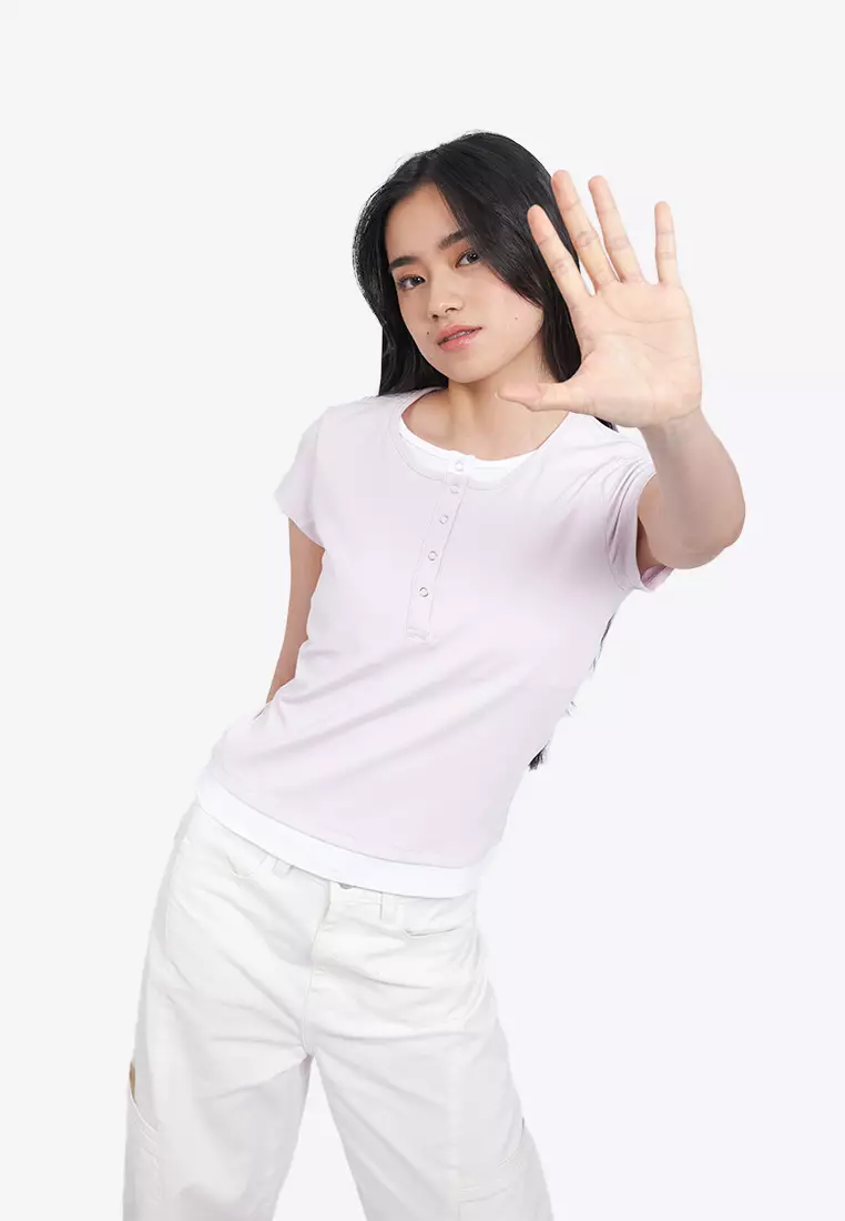 Double Layer Short Sleeve Top