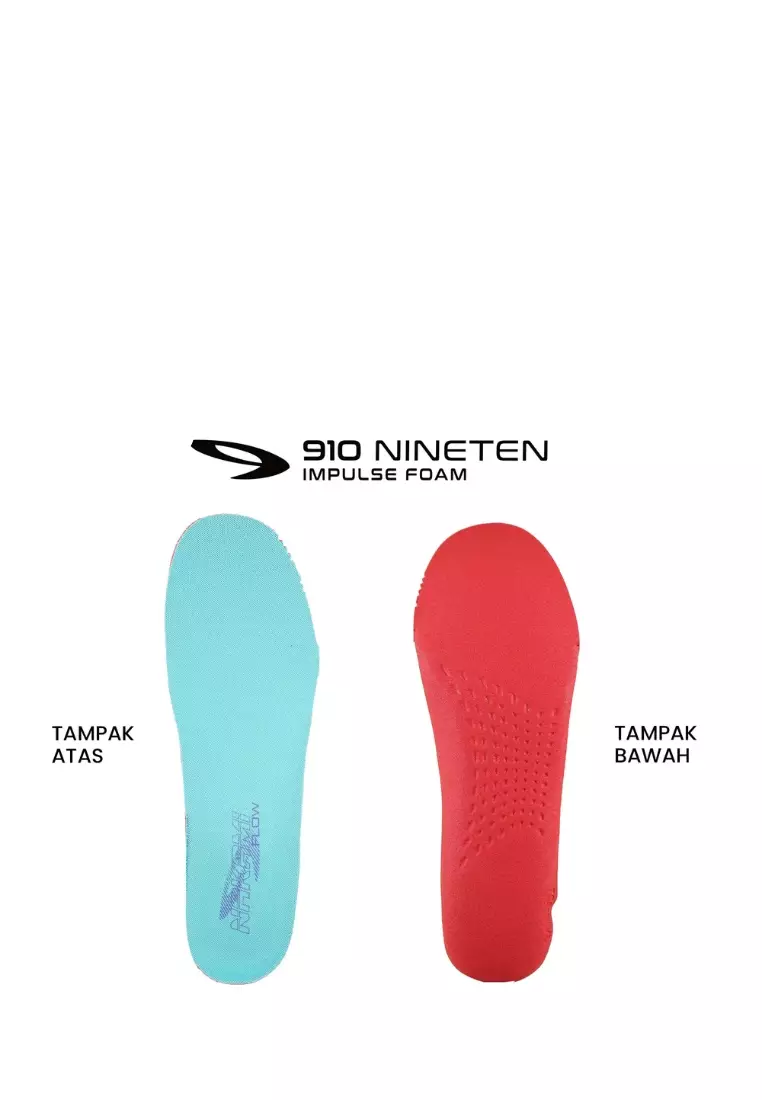 910 Nineten Nakami Flow Sepatu Training- Ungu/Biru muda/Jingga