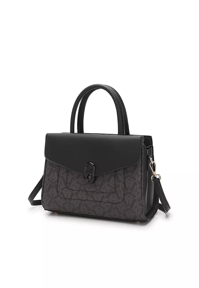 Women's Top Handle Bag / Sling Bag / Crossbody Bag (Tas Selempang / Tas Tangan) - Hitam