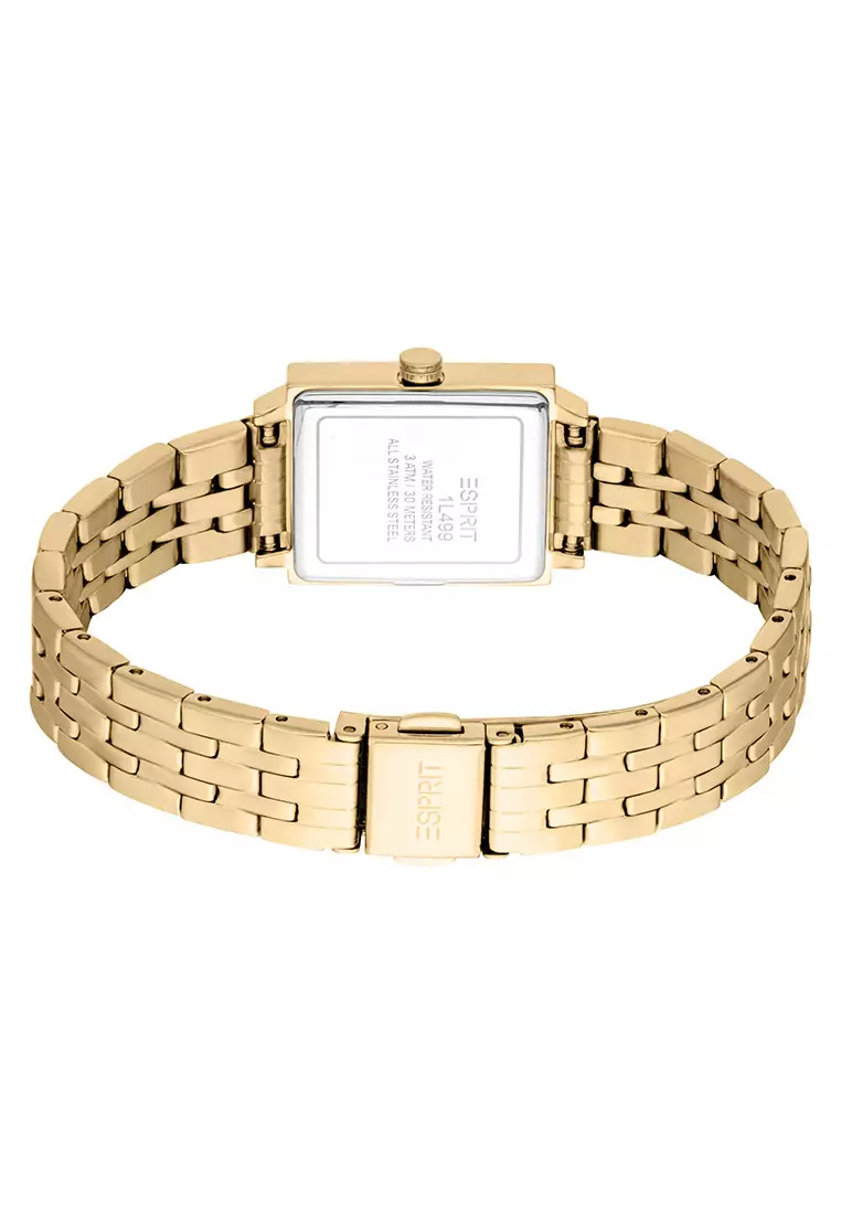Esprit Amiri Set Gold Stainless Steel Analog Quartz Watch For Women ES1L499M0035