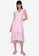 ZALORA BASICS pink Plunge Neck Tiered Dress C868BAA75963EFGS_4