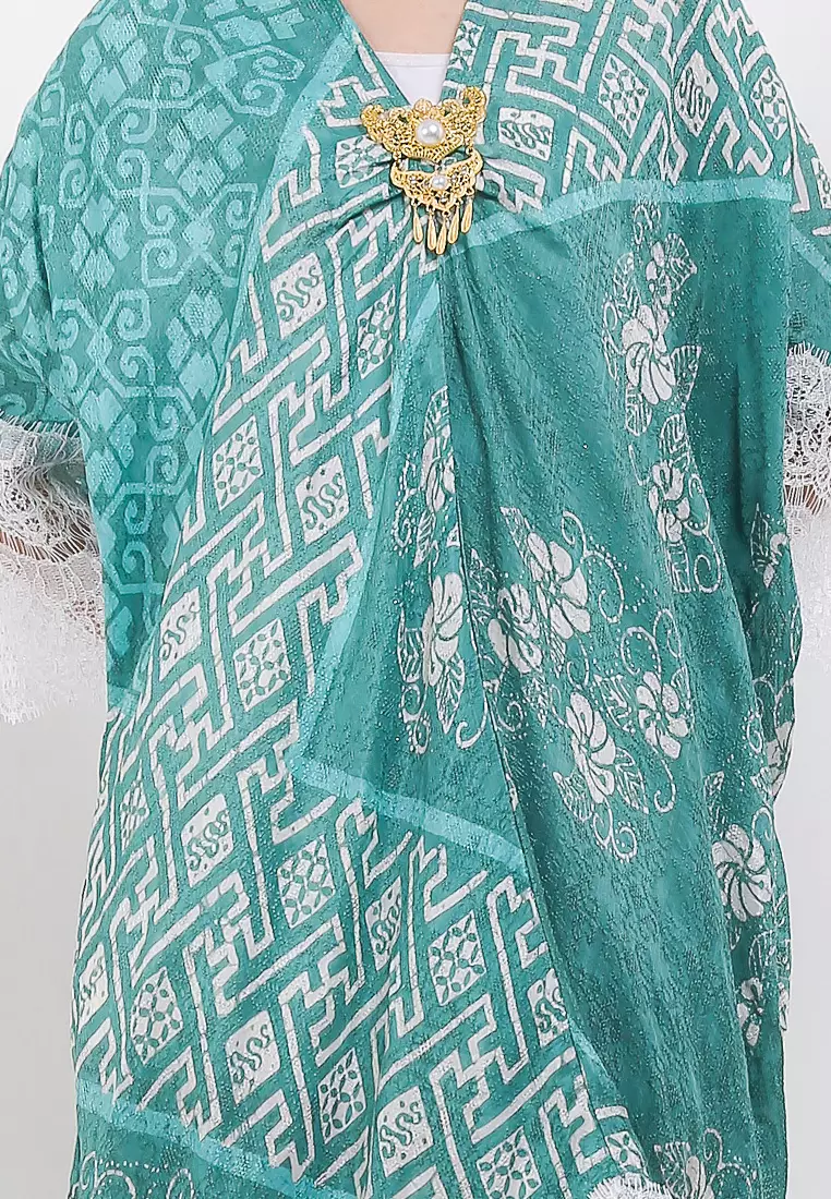 Batik Rizqina Rania Kaftan Batik Viscose Brokat Oversize NV