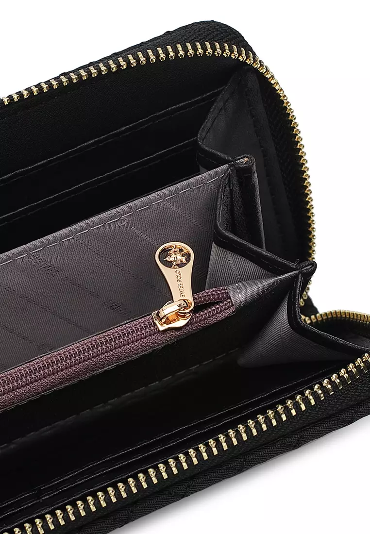 Quilted Long Purse / Wallet - Black