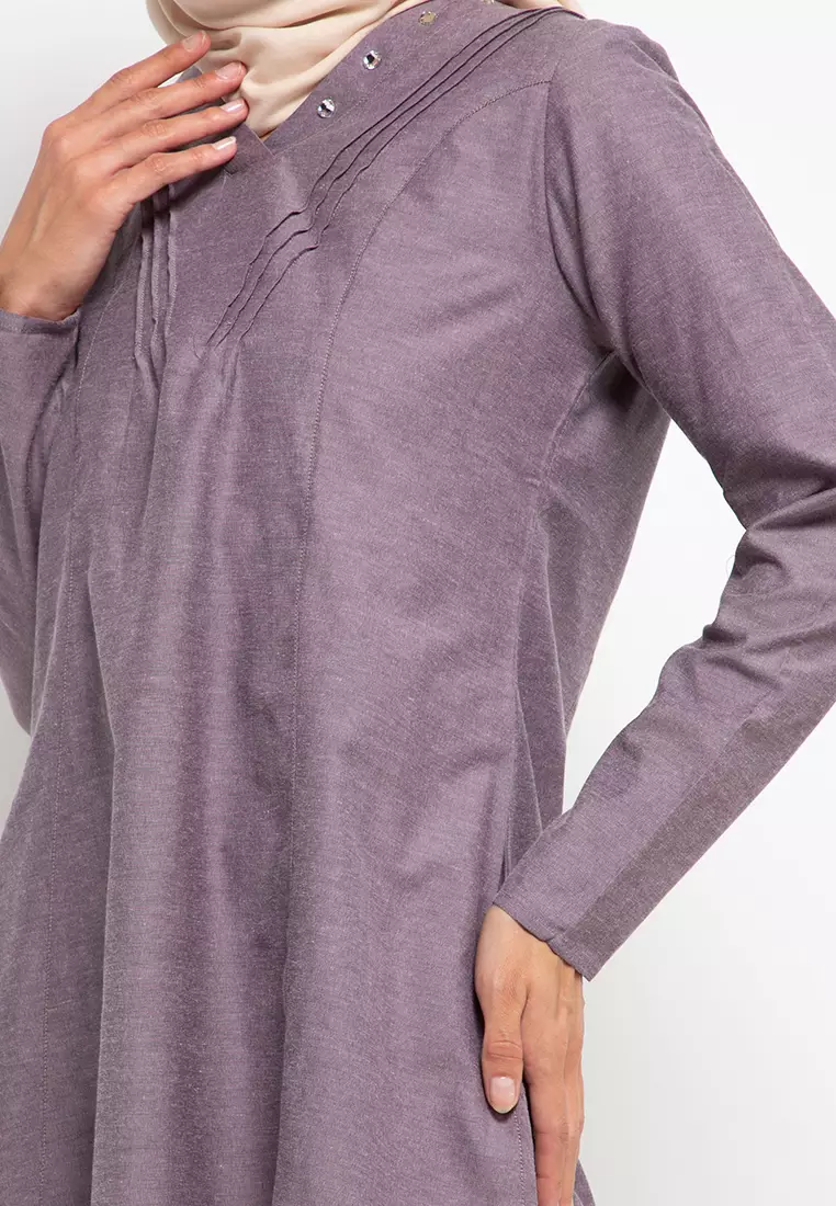 Barry Tunic In Purple - Brown