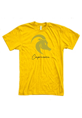 MRL Prints yellow Zodiac Sign Capricorn T-Shirt Customized B42CDAAFB8CAB4GS_1