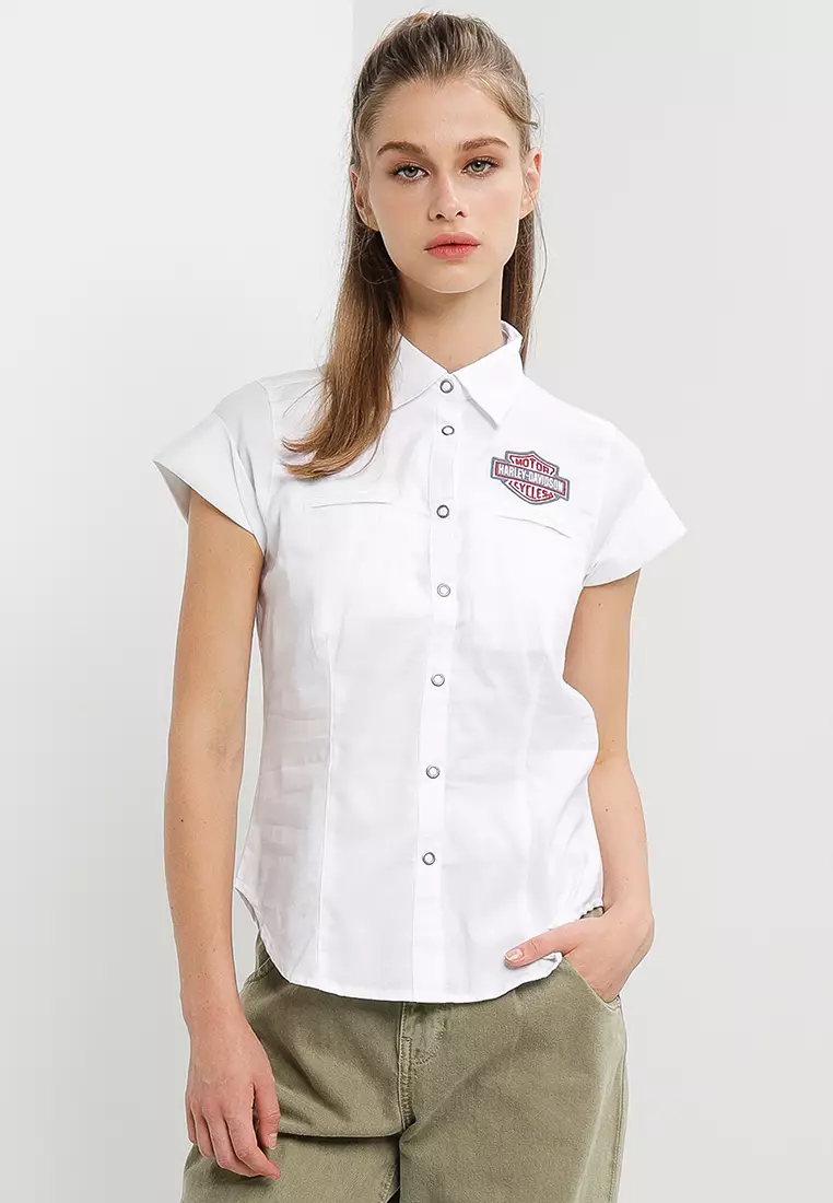 harley davidson womens button down shirts