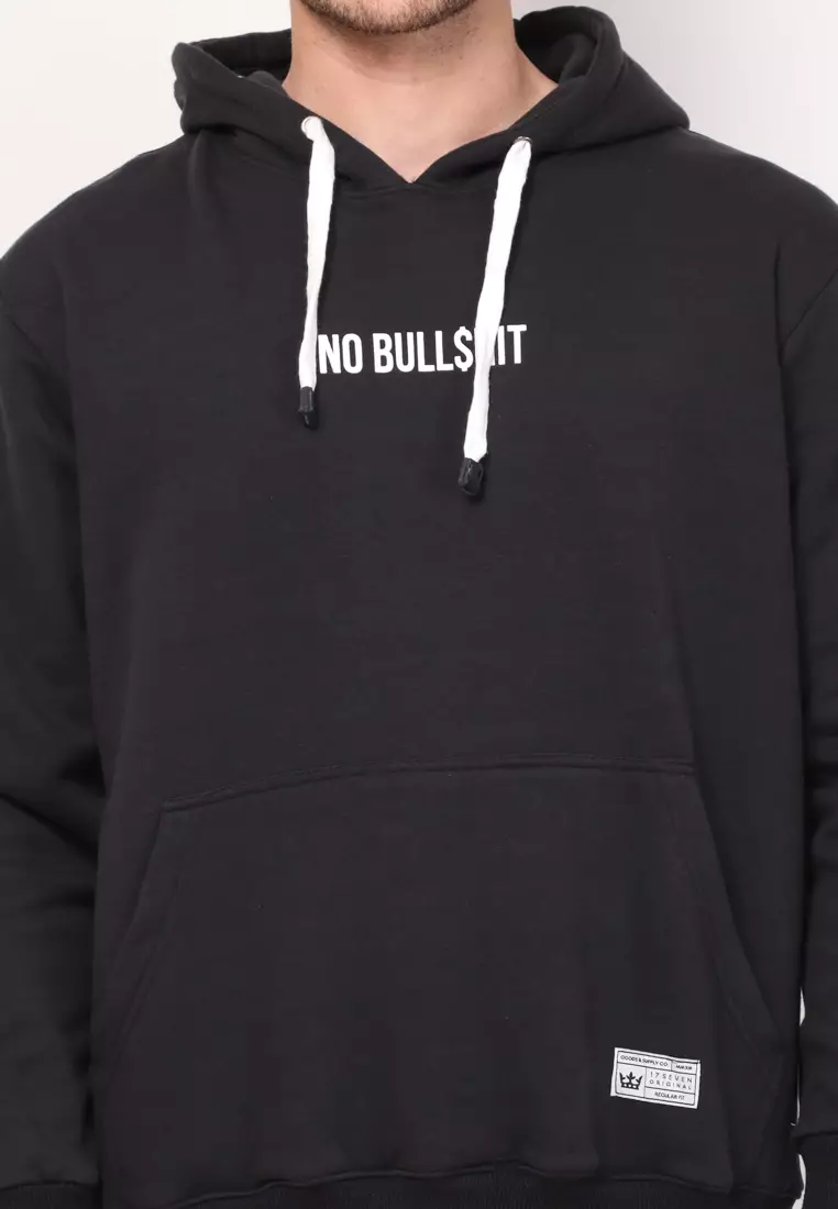 HOODIE 0195-NOBULLSHIT-BLK NEW