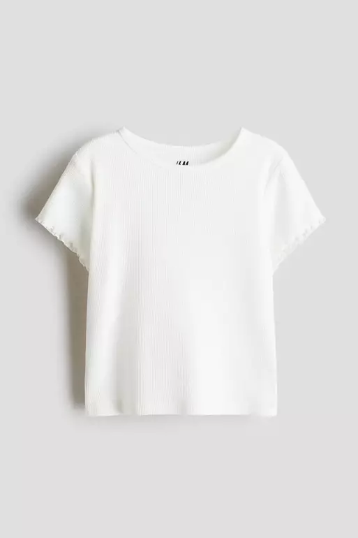 Overlock-detail cotton top