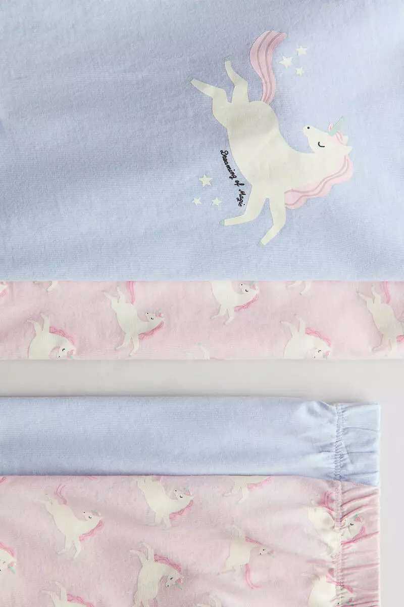 2-pack printed cotton pyjamas