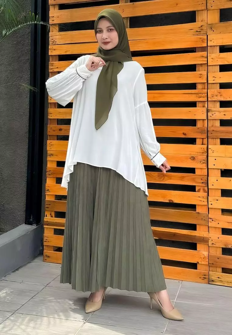 Syifa Puffy Shirt [Putih] Blouse Soft Cotton