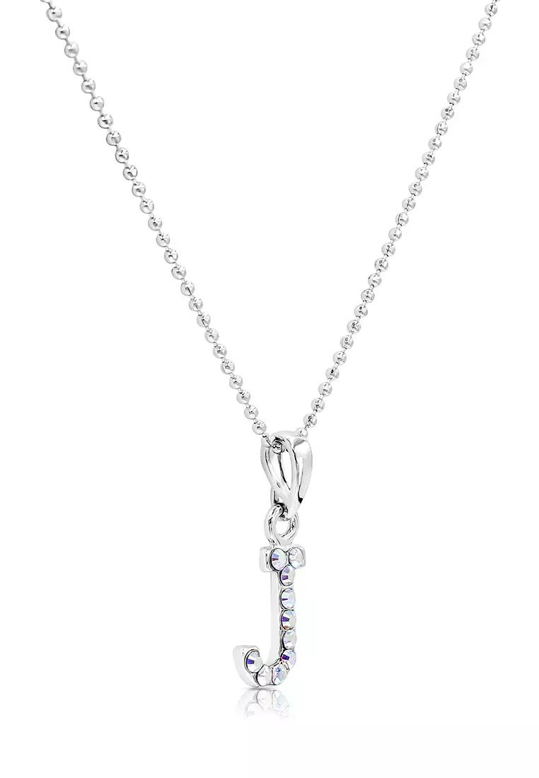 Swarovski initial clearance necklace j