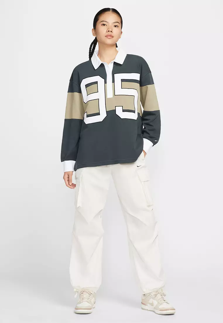 Sportswear Long-Sleeve Graphic Polo Top