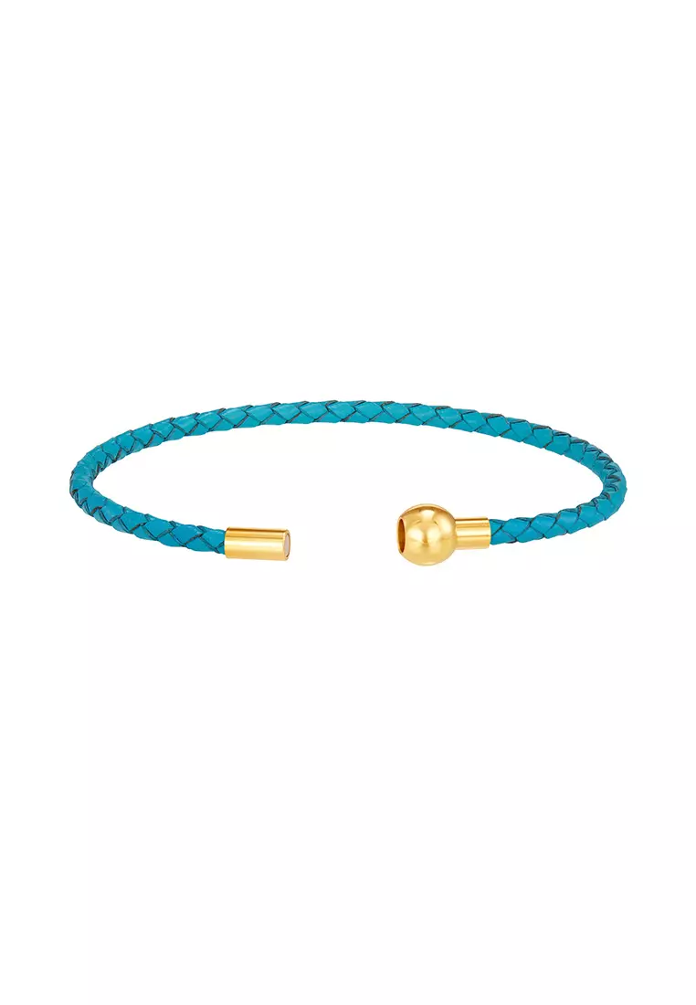 HABIB Leather Bracelet (Turquoise Colour)
