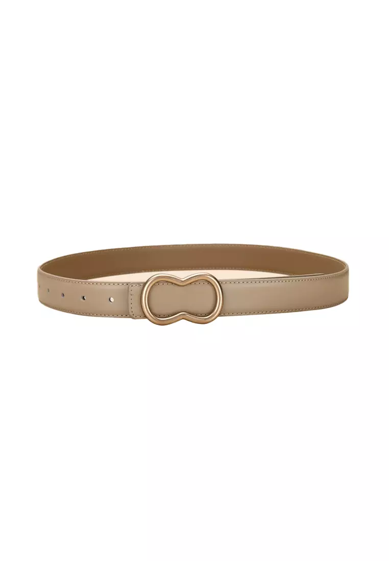 Buy Kings Collection Light Khaki Women's Leather Belts with Gold