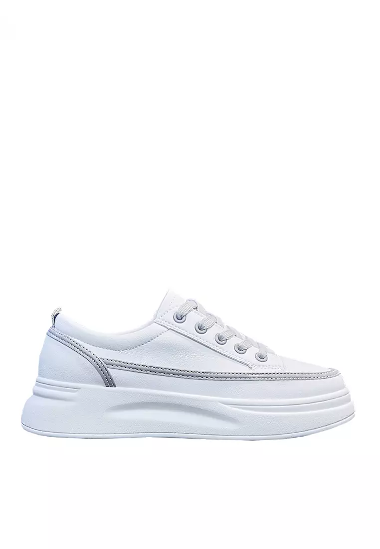 Discount on Twenty Eight Shoes  shoes - SKU: VANSA Casual Synthetic Leather Platform Sneakers VPW-TW01
