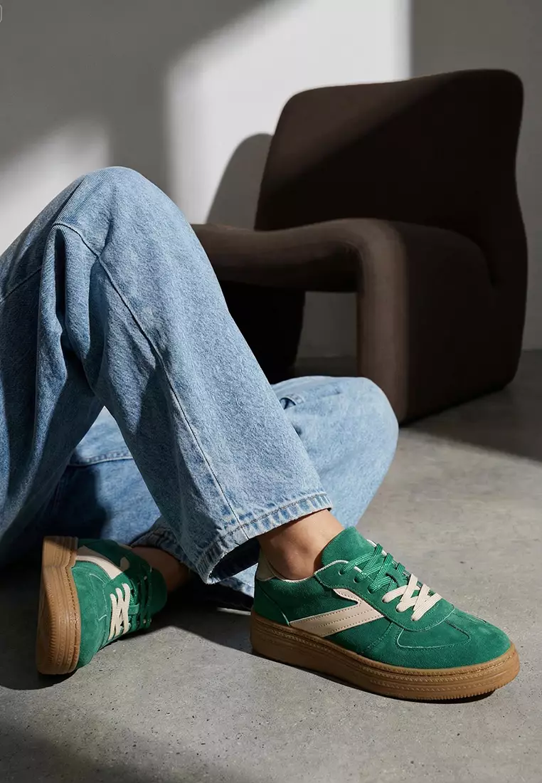 Retro Double Lace-Up Sneakers