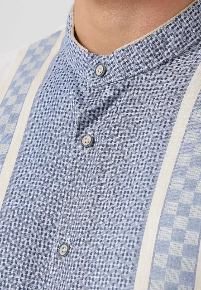 Kemeja Koko Pria Lengan Panjang Baju Muslim Pria AZZAM BEIGE