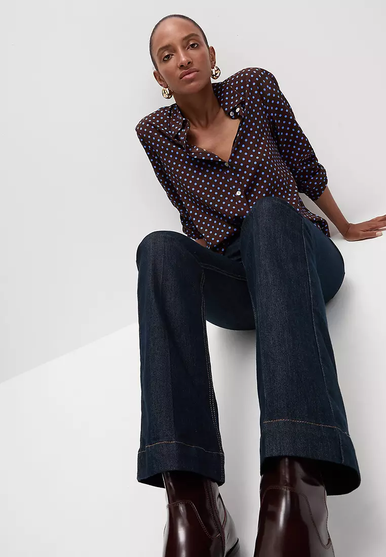 Printed Collared Blouse