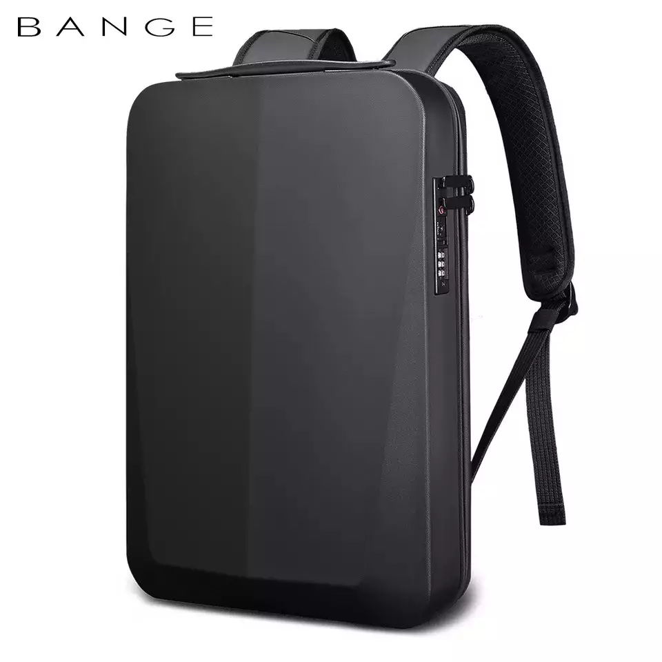 Bange BG22201 Tas Ransel Backpack Laptop Kerja pria Anti Theft Lock USB 15.6 Inch - Black
