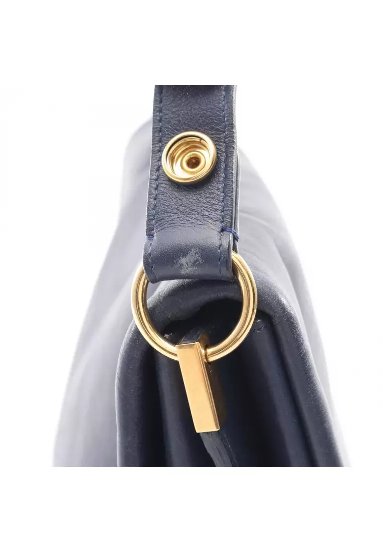 Pre-Loved Celine blade Shoulder bag leather Navy