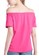 BarBar pink Off-Shoulder Top with Buttons 37969AAA6C961EGS_2