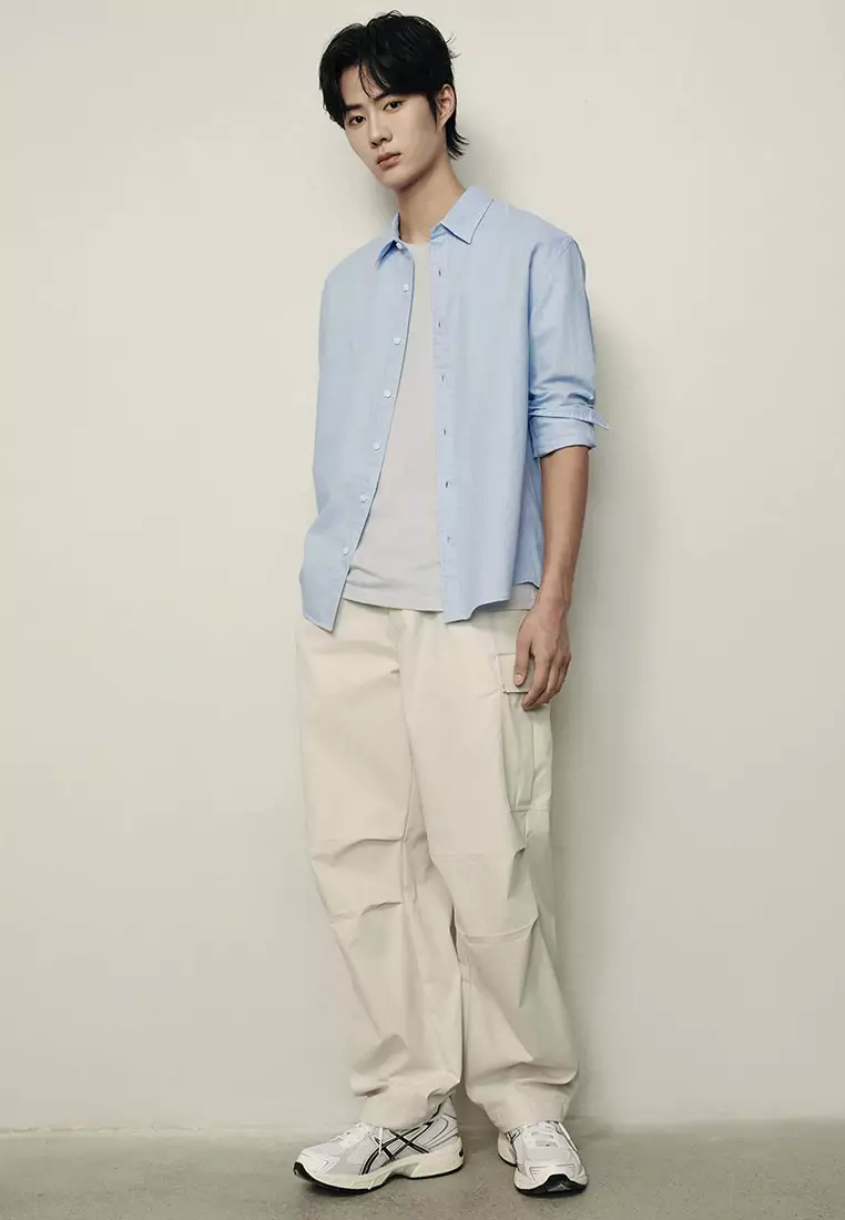 (Online Exclusive) Korea Collection Long Sleeve Cotton Shirt