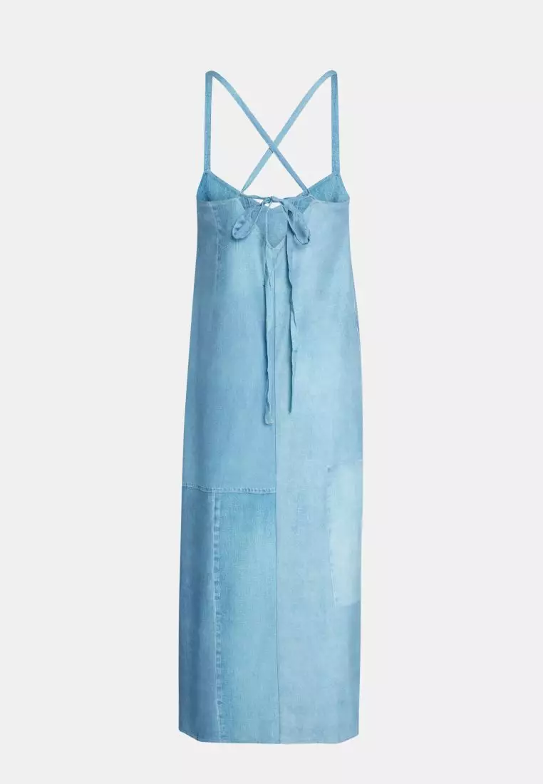 ESPRIT - Midi dungaree dress, linen blended at our Online Shop