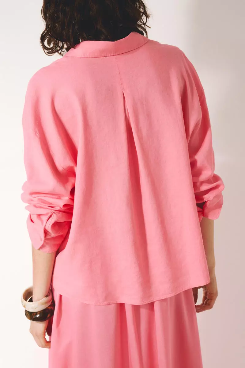 Linen-blend shirt