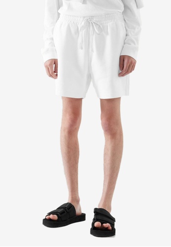 COS white Relaxed-Fit Sweat Shorts D00B3AAB1C93B7GS_1