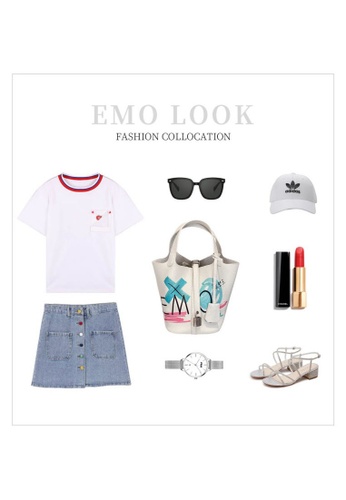 Emo Korean Fashion Brand Graffiti Pattern Handbag White 21 Buy Emo Online Zalora Hong Kong