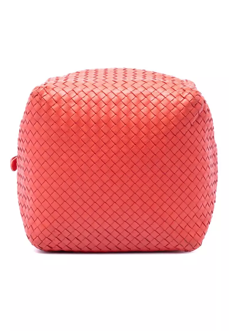 Pre-Loved Bottega Veneta Nappa Intrecciato Cube Shoulder Bag