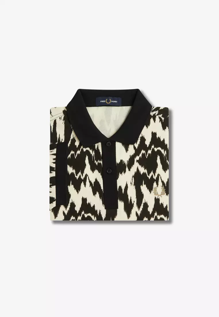 Fred Perry M8690 AMY ANIMAL PRINT POLO SHIRT