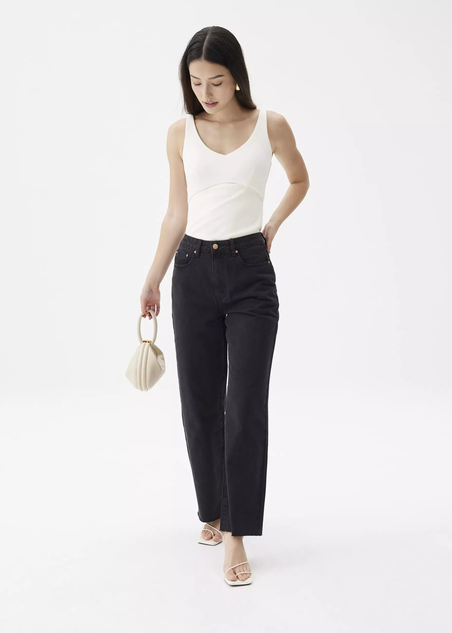 Celana Wanita - Elliot Denim Straight Leg Jeans