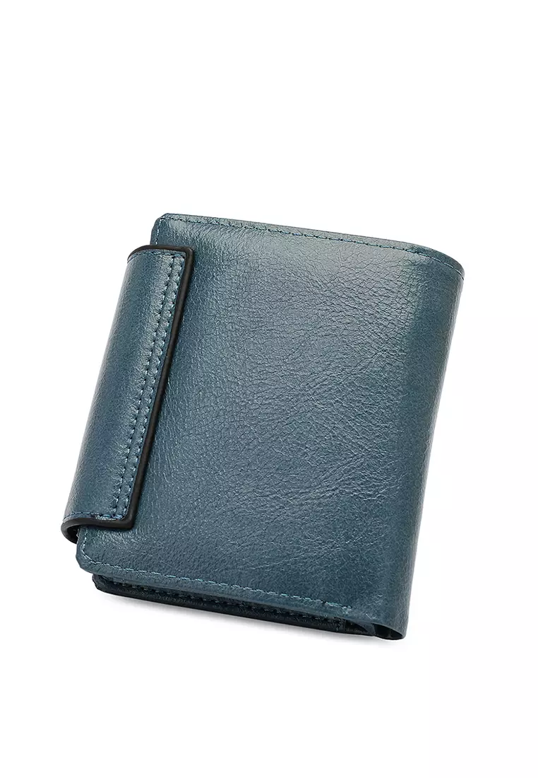 Women's Short Wallet / Purse (皮夾) - 藍色