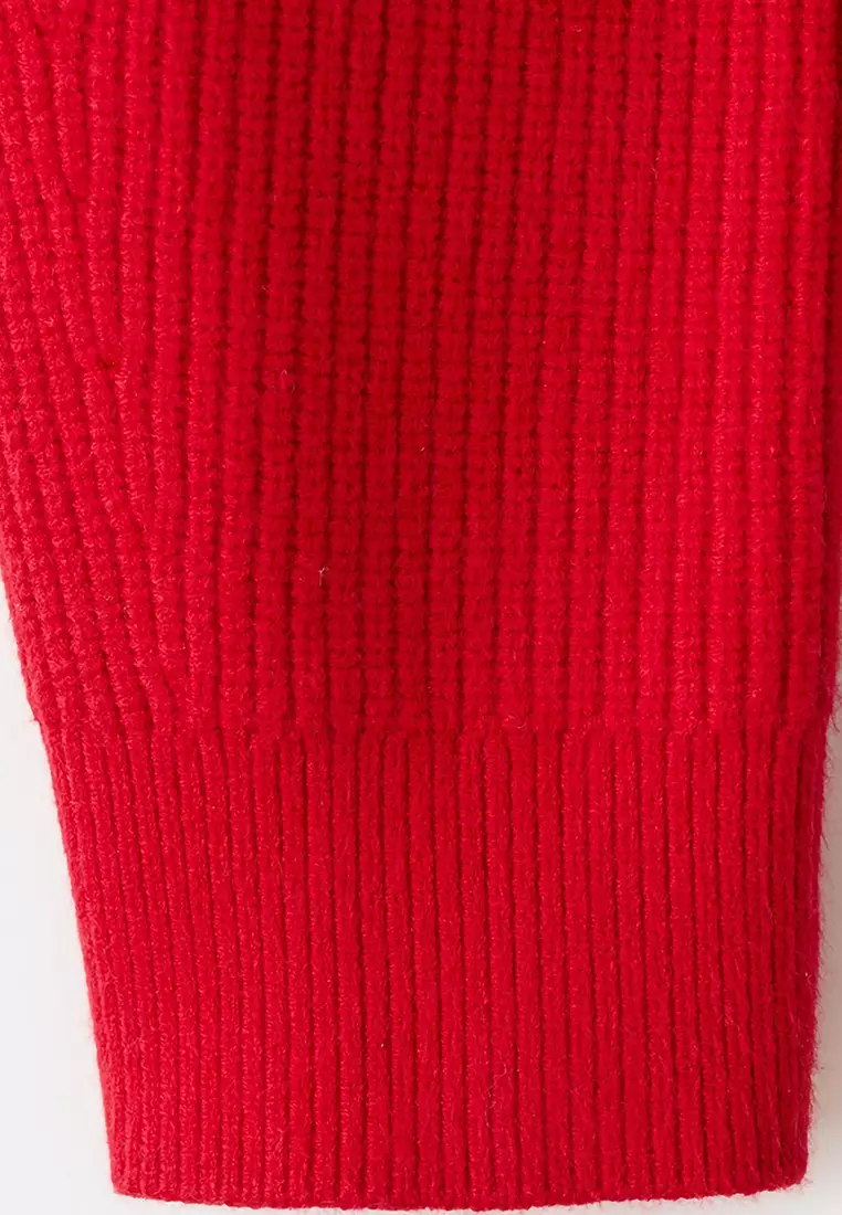 Sweater with Contrasting Zip Collar