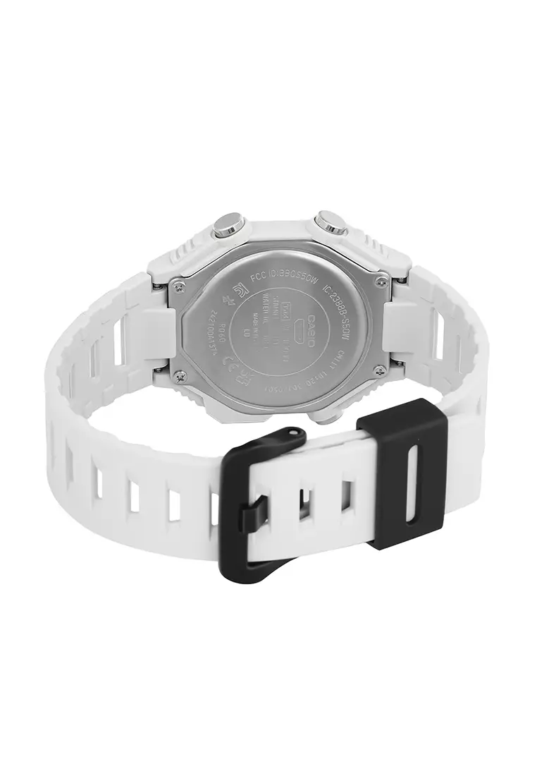 Casio Standard Series - Jam Tangan Digital Pria - White Resin Band - WS-B1000-8BV
