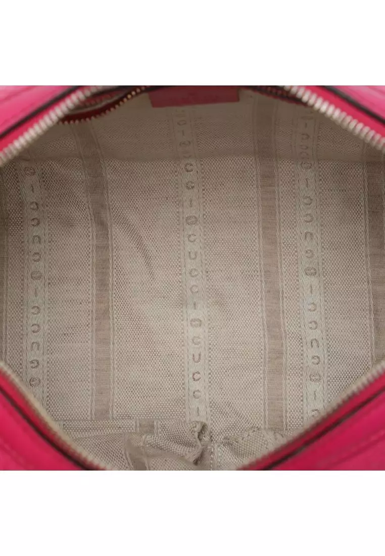 Pre-Loved Gucci Diamante Bright Calfskin Boston Bag