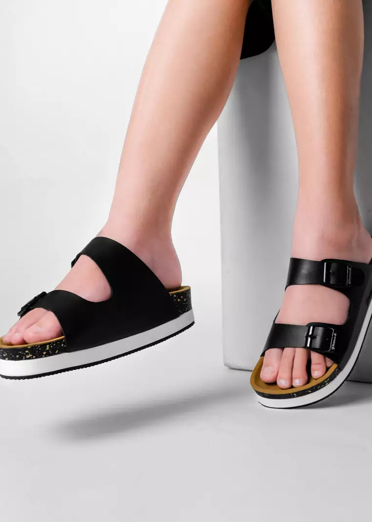 Pamole - Sandal Wanita Kekinian Sandal Flat Sendal Wanita - Mersi Series