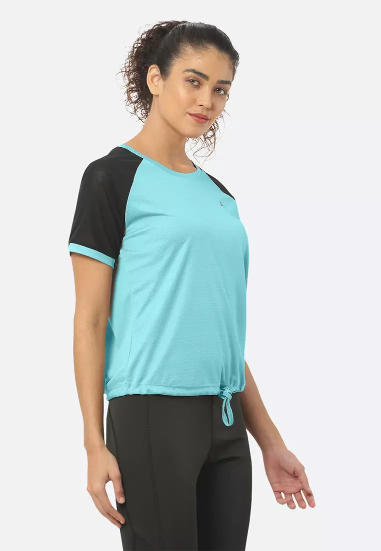 Teal Breathable Raglan Yoga/Training Top