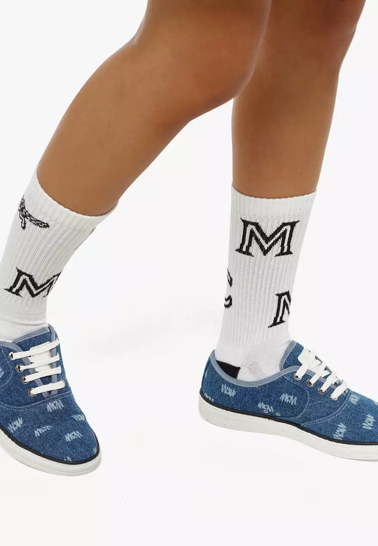 Womens Sneakers Mcm Blue Shoes Buy MCM Women's Semblas Low-Top