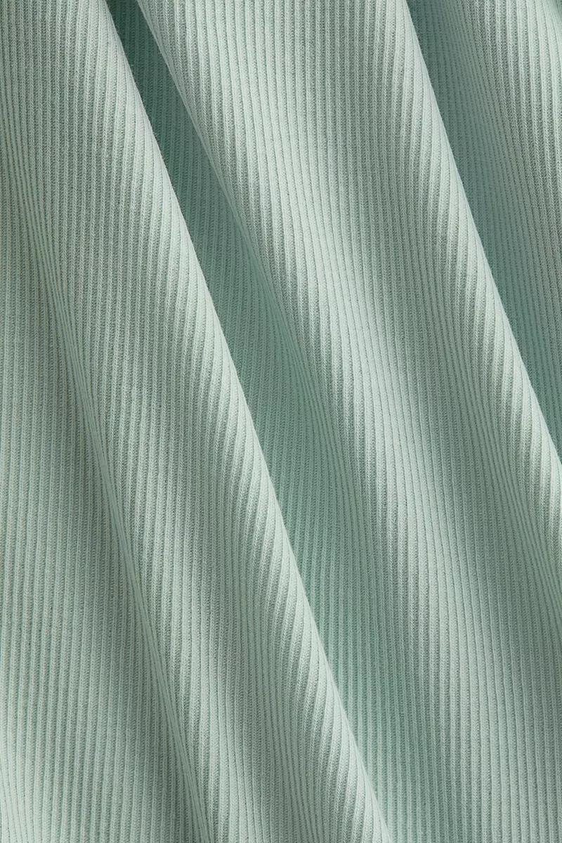 Ribbed cotton-blend top