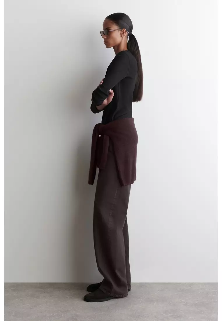 RIBBED JERSEY LONG-SLEEVED TOP