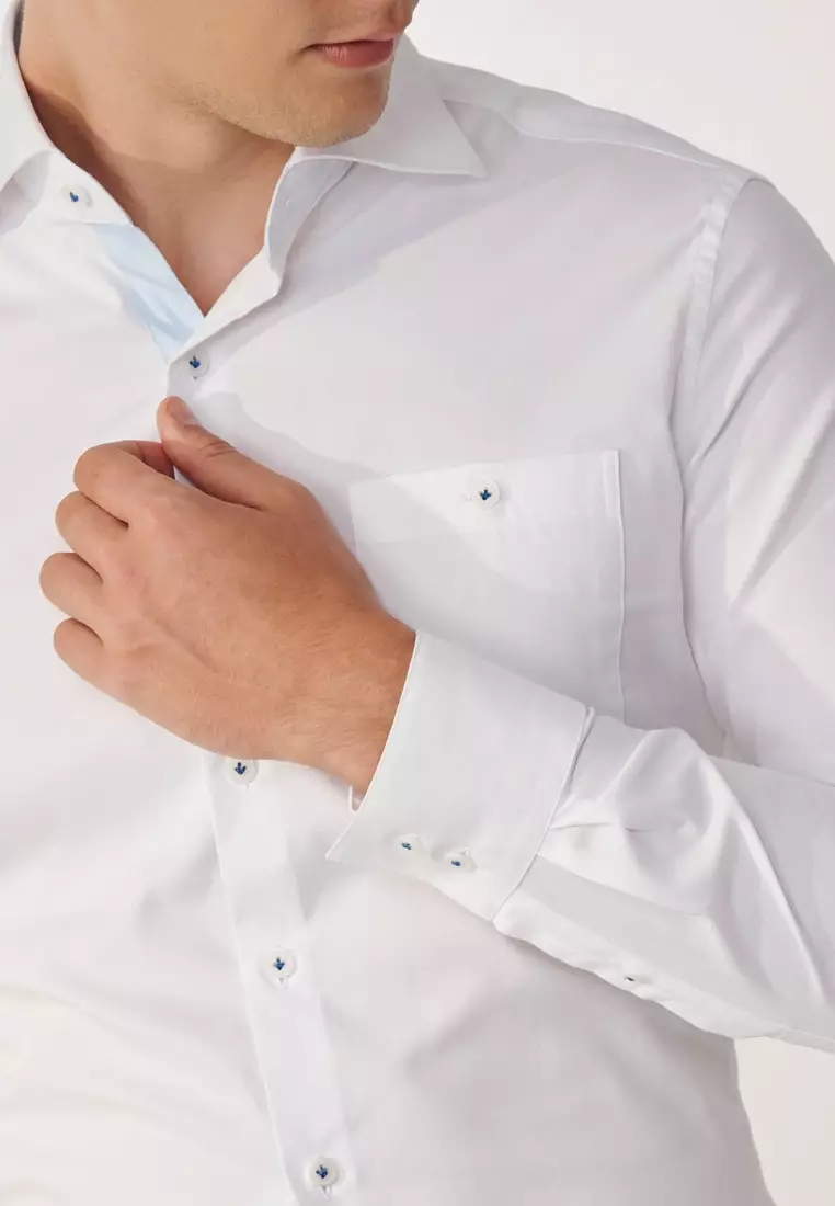 White Slim Fit Shirt