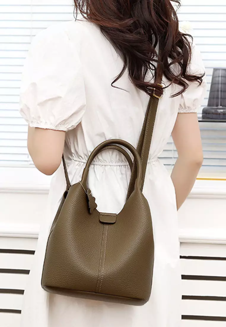Versatile Faux Leather Bucket Bag JW HD-2798