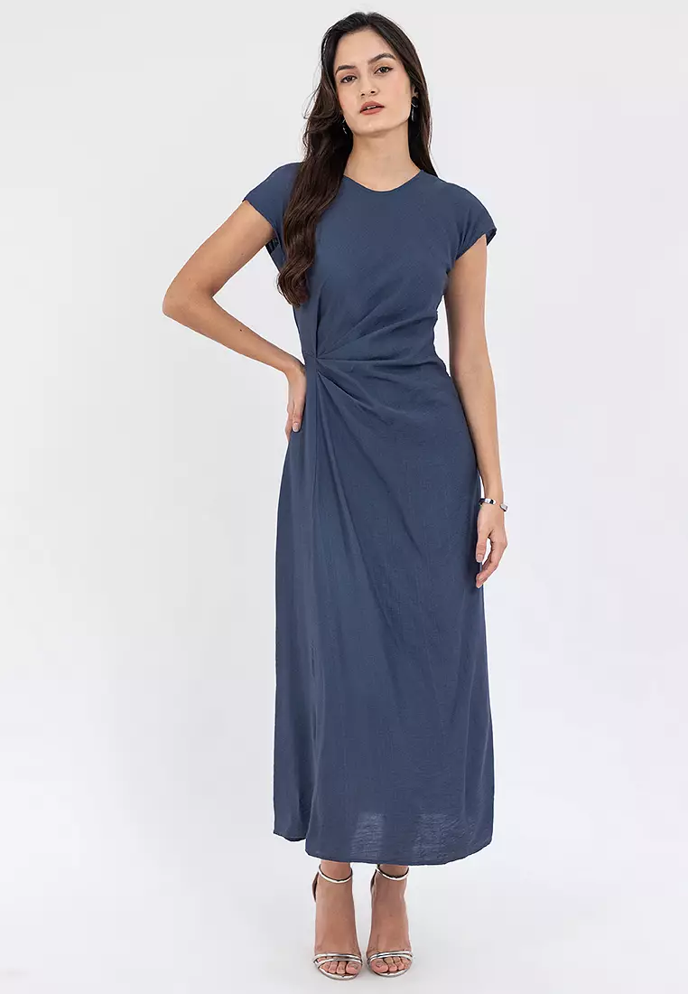 MINERVA Side Drape Dress
