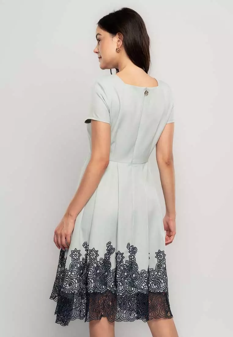 Natalie A-line Dress with Lace