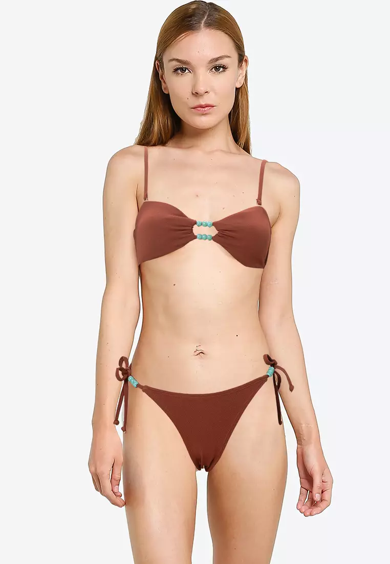 Fixed Tie Side Cheeky Bikini Bottom