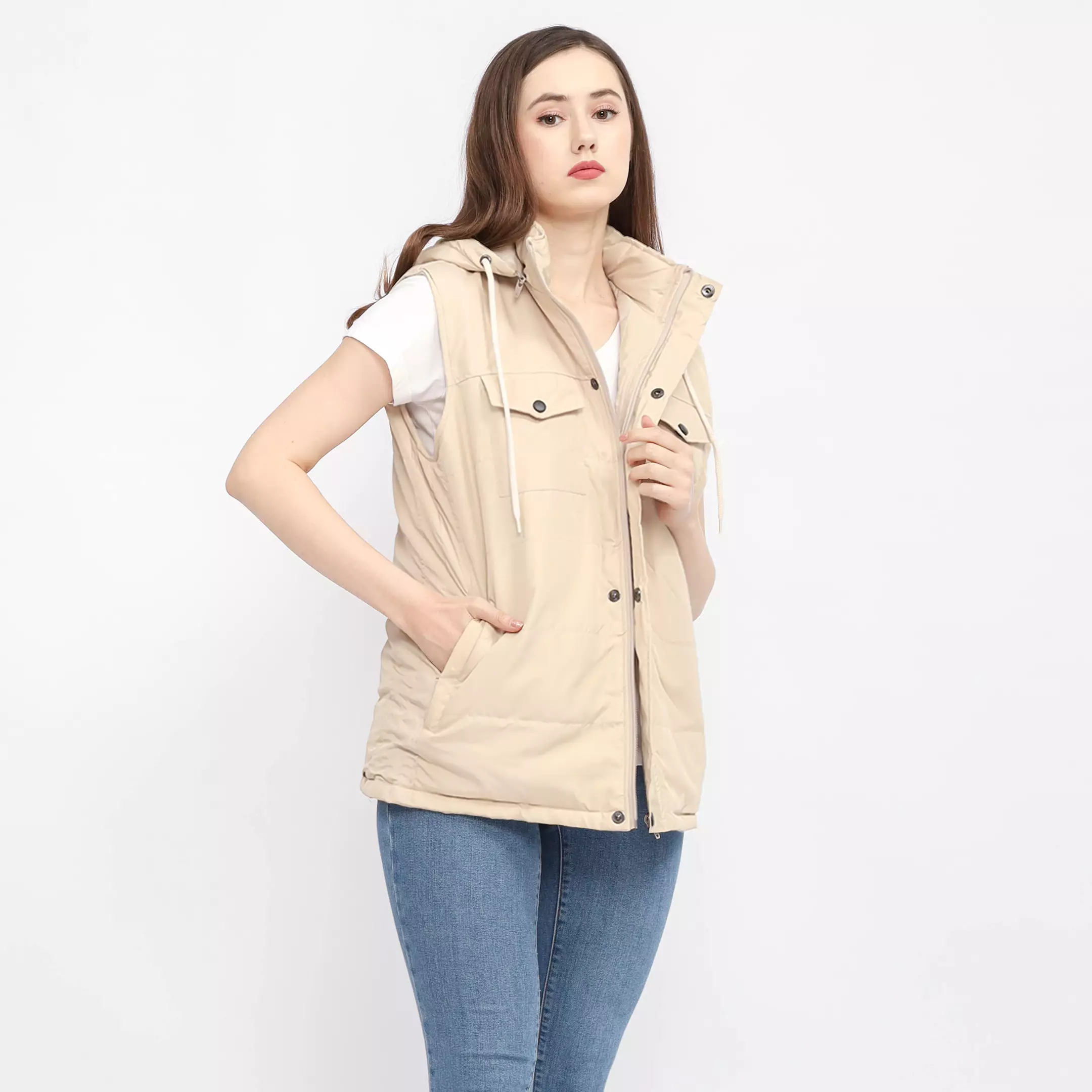 Vest Gloaming Candless Gelembung Rompi Gunung Cream